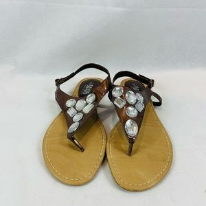Brand New Size 8 Women’s Bronze Jeweled Sandals *NO BOX*
